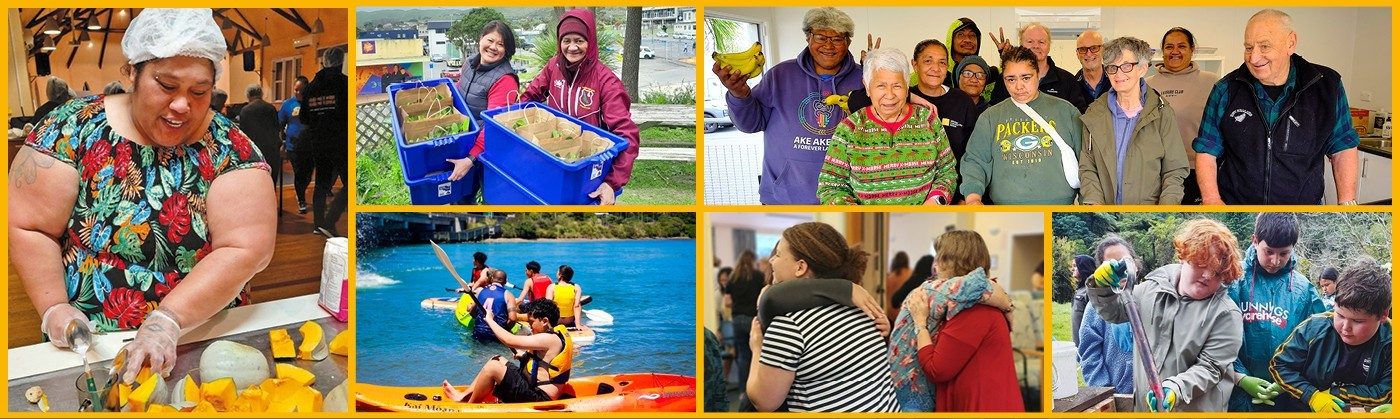 Wesley kaimahi and whānau cooking, kayaking, gardening and sharing kai.